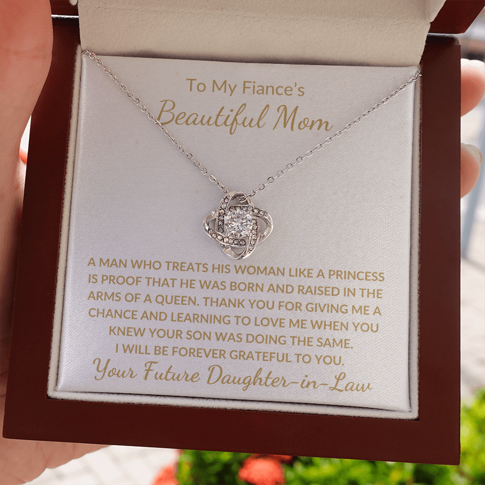 Gift For Fiance's Mom From Future Daughter in Law | Love Knot Neckalce