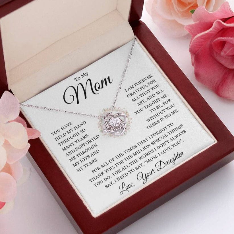 Mom From Daughter "Million Special Things" | Love Knot Necklace - Shoptopia Jewelry