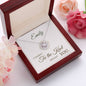 Personalized Card "Tie the Knot" | Love Knot Necklace - 14K White Gold Finish / Luxury Box Shoptopia Jewelry