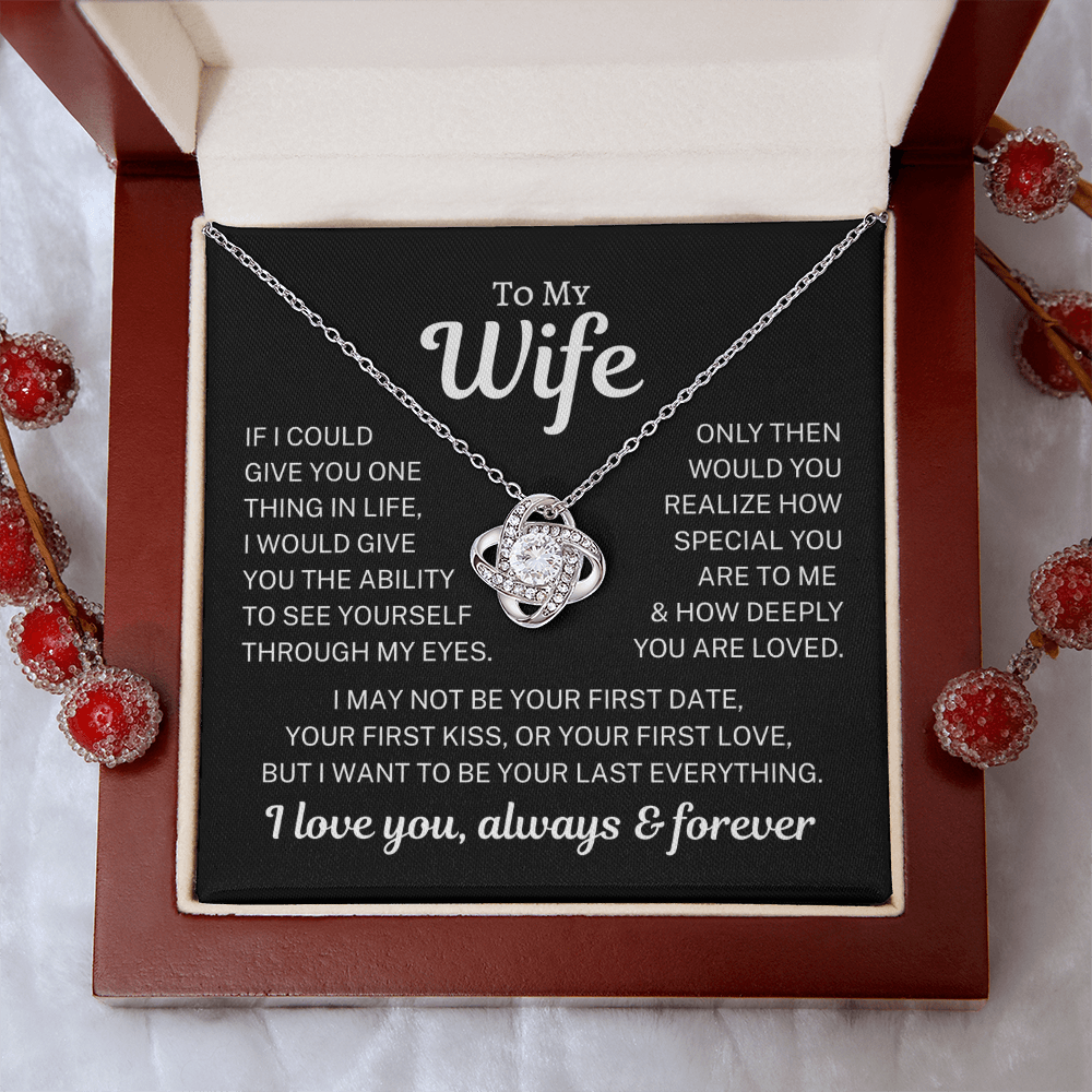 Gift for Wife "How Deeply You Are Loved" | Love Knot Necklace