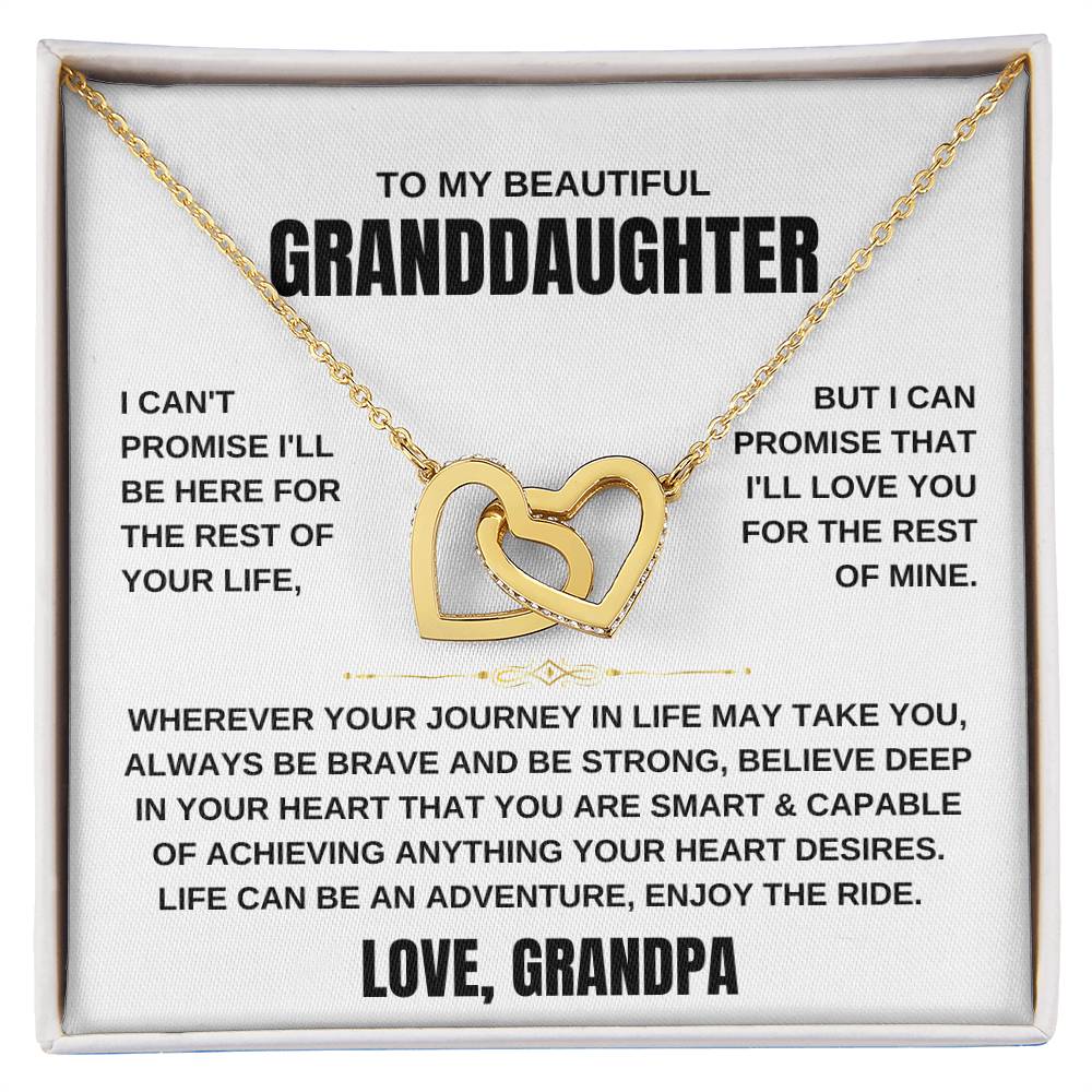 Granddaughter Love Grandpa | Interlocking Hearts Necklace
