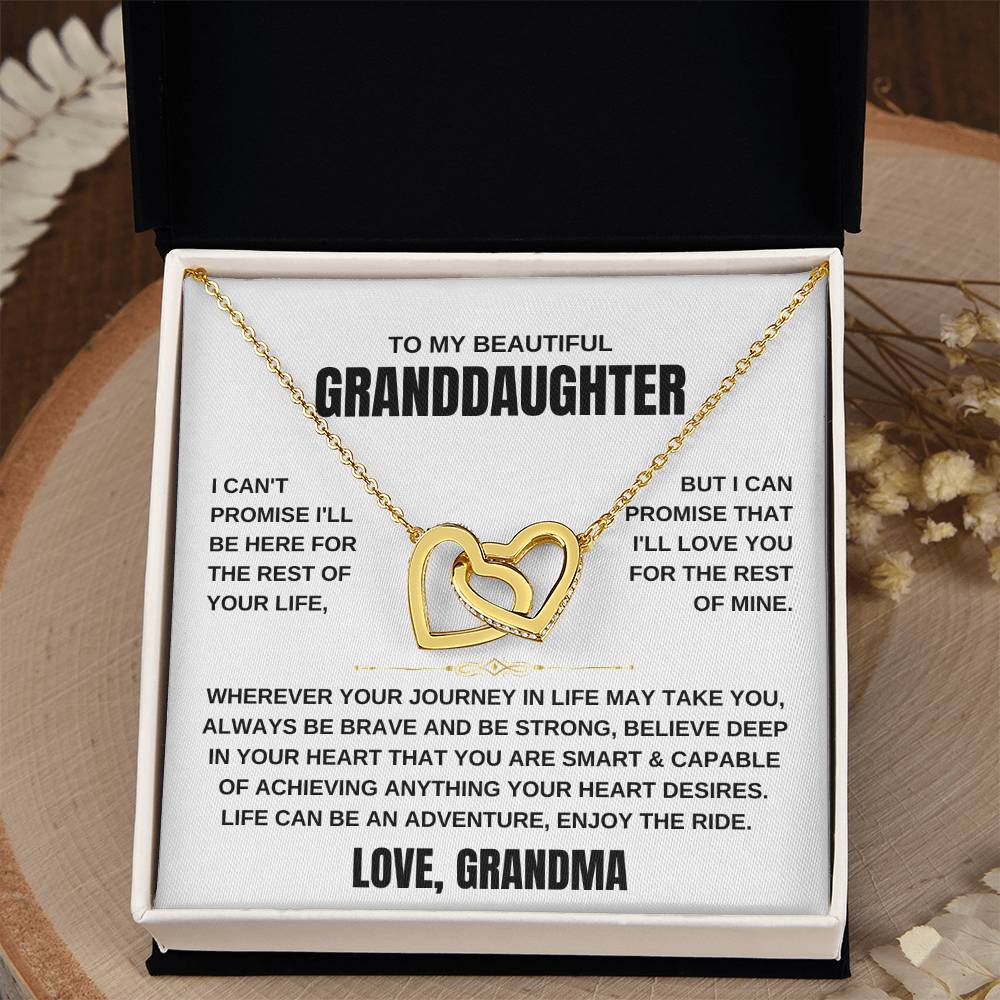 Granddaughter Love Grandma | Interlocking Hearts Necklace