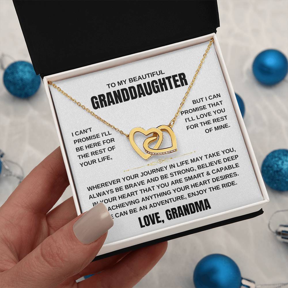 Granddaughter Love Grandma | Interlocking Hearts Necklace