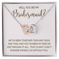 Bridesmaid "Ride or Die" | Interlocking Hearts - Polished Stainless Steel & Rose Gold Finish / Standard Box Shoptopia Jewelry