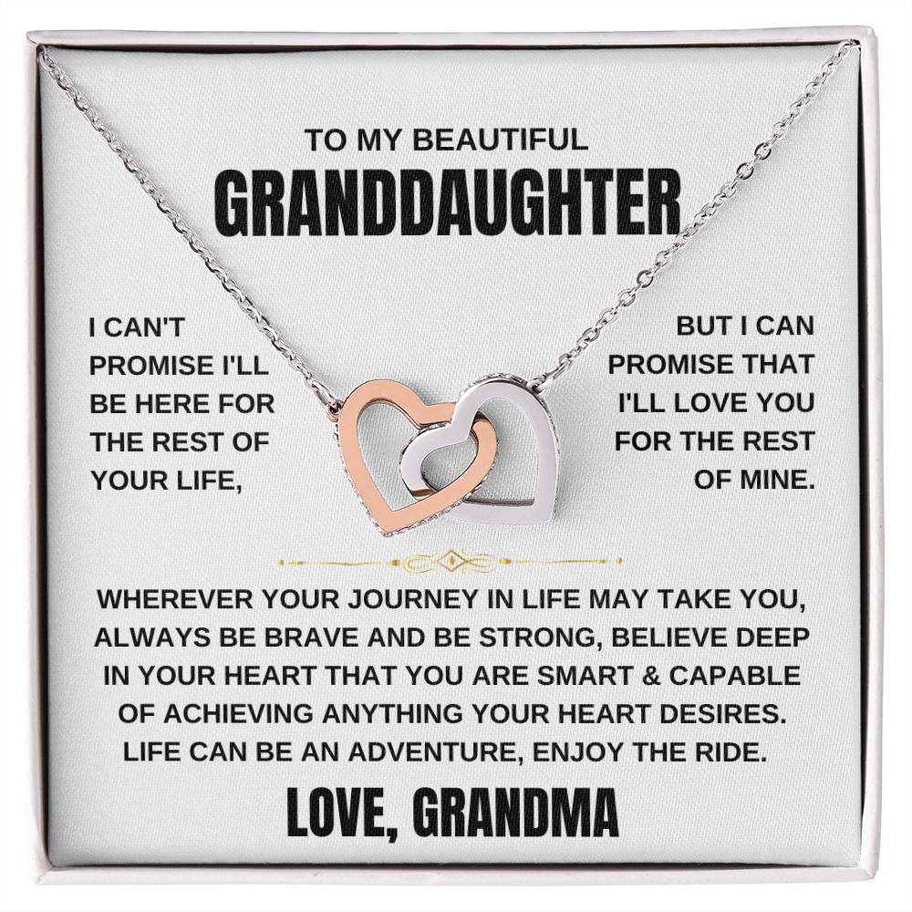 Granddaughter Love Grandma | Interlocking Hearts Necklace