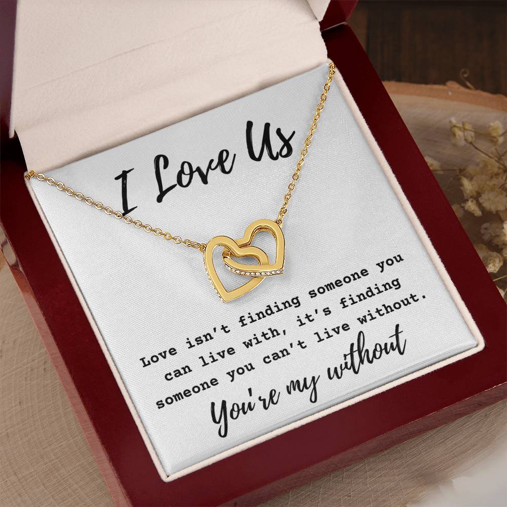 You're My Without | Interlocking Heart Necklace - Shoptopia Jewelry