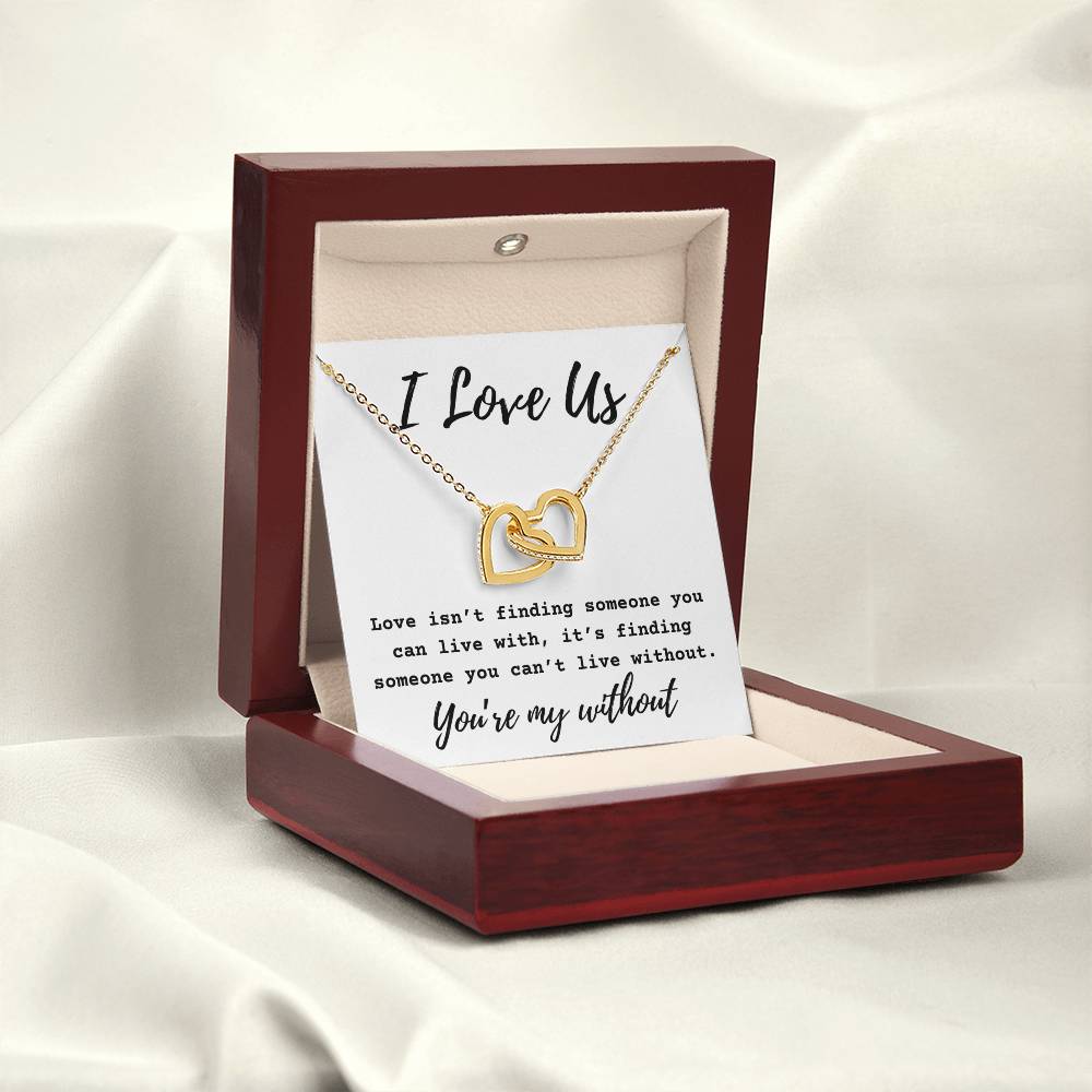 You're My Without | Interlocking Heart Necklace