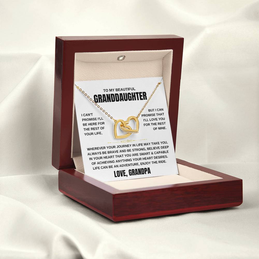 Granddaughter Love Grandpa | Interlocking Hearts Necklace