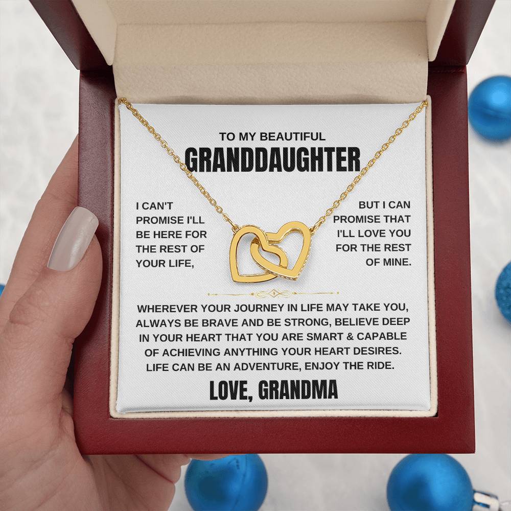 Granddaughter Love Grandma | Interlocking Hearts Necklace