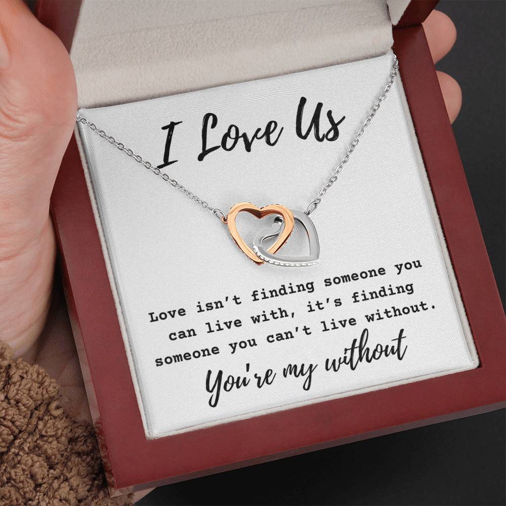 You're My Without | Interlocking Heart Necklace