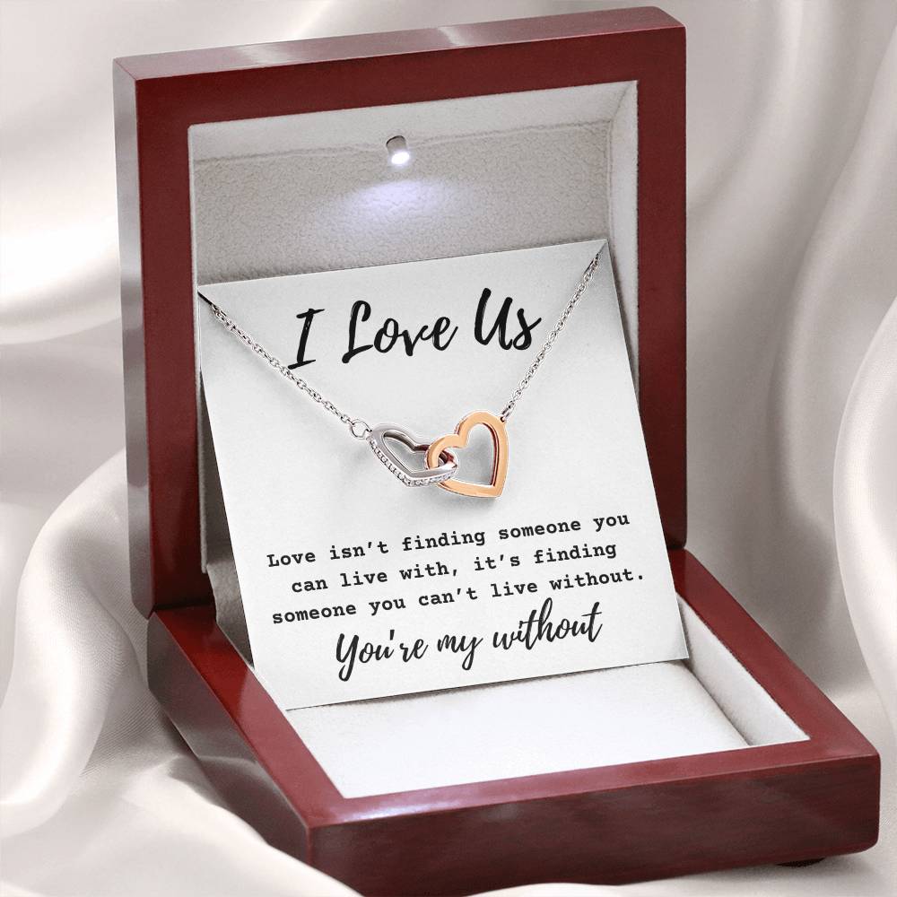 You're My Without | Interlocking Heart Necklace
