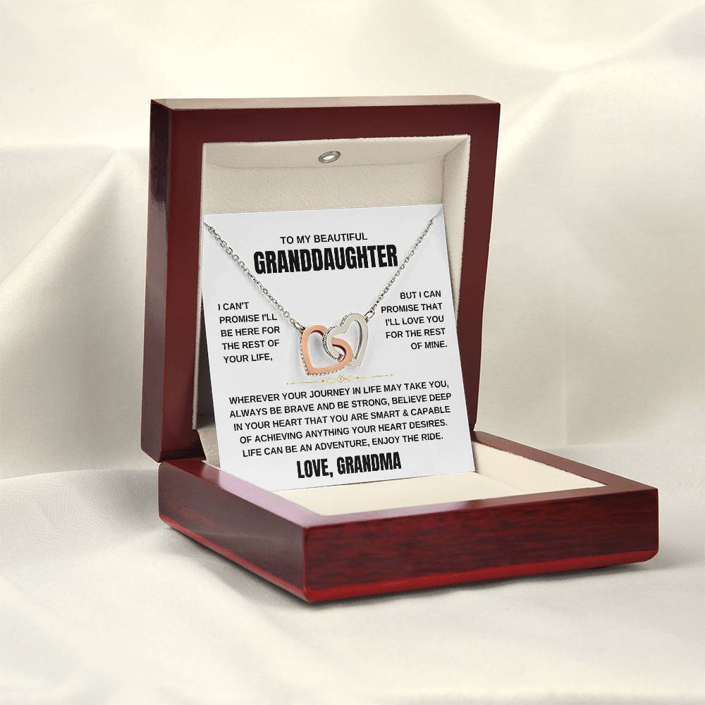 Granddaughter Love Grandma | Interlocking Hearts Necklace