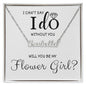 Flower Girl "I Can't Say I Do" | Personalized Name Necklace - Polished Stainless Steel / Standard Box Shoptopia Jewelry