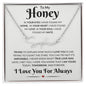 Honey "Found My Home" | Signature Style Name Necklace - Polished Stainless Steel / Standard Box Shoptopia Jewelry