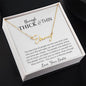 Friend/Sister "Through Thick & Thin" | Signature Style Name Necklace | Personalized Signoff Option