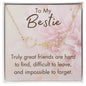 Bestie "Truly Great Friends" | Signature Style Name Necklace - Gold Finish Over Stainless Steel / Standard Box Shoptopia Jewelry