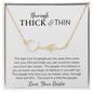 Friend/Sister "Through Thick & Thin" | Signature Style Name Necklace | Personalized Signoff Option