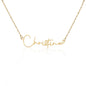 Signature Name Necklace - Gold Finish Over Stainless Steel / Standard Box Shoptopia Jewelry