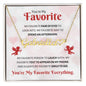Favorite "My Favorite Everything" | Heart Name Necklace - 18k Yellow Gold Finish / Standard Box Shoptopia Jewelry