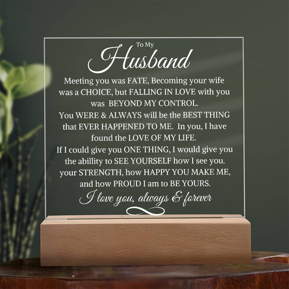 Husband "Beyond My Control" | Acrylic LED Night Light