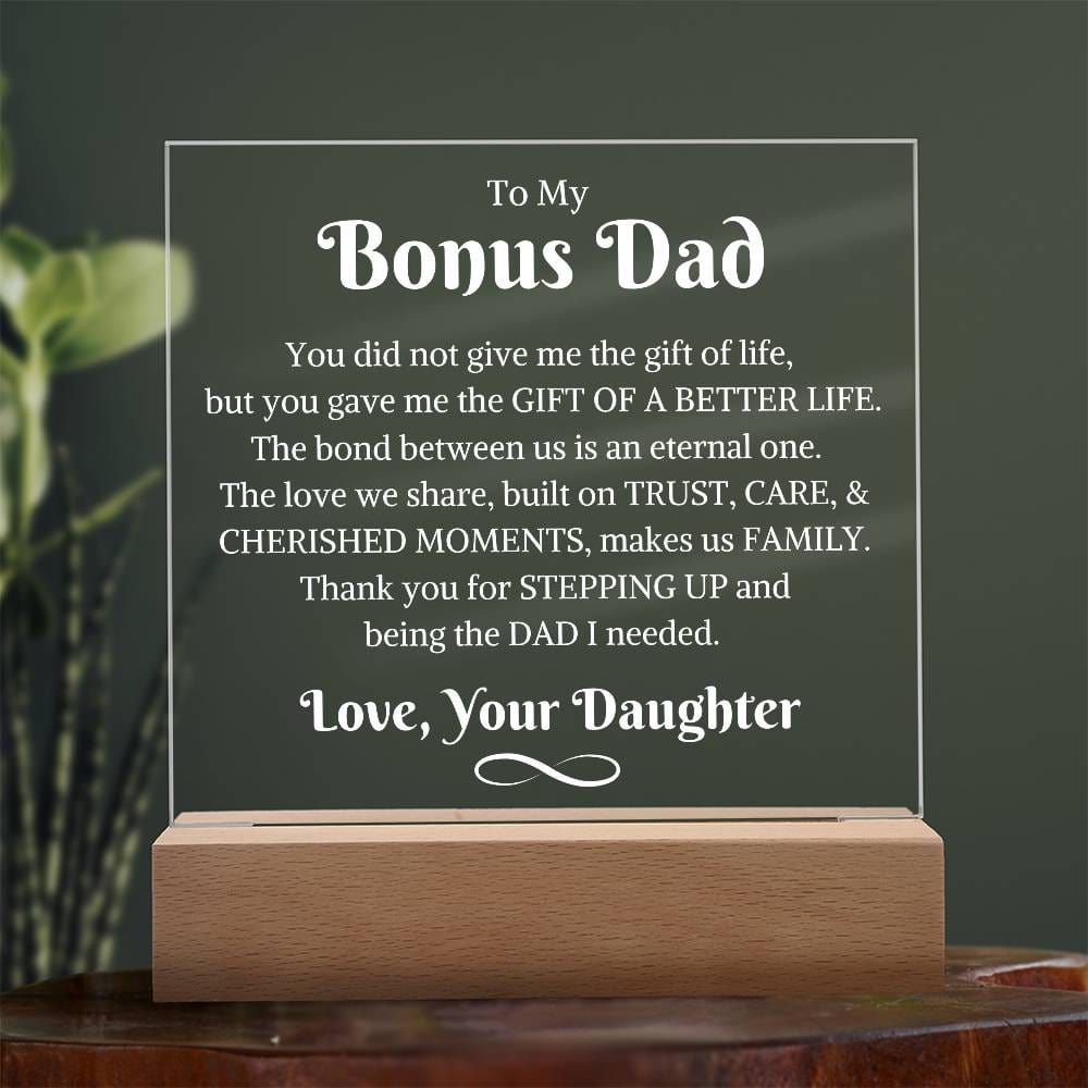 Bonus Dad Love Daughter | Acrylic LED Night Light