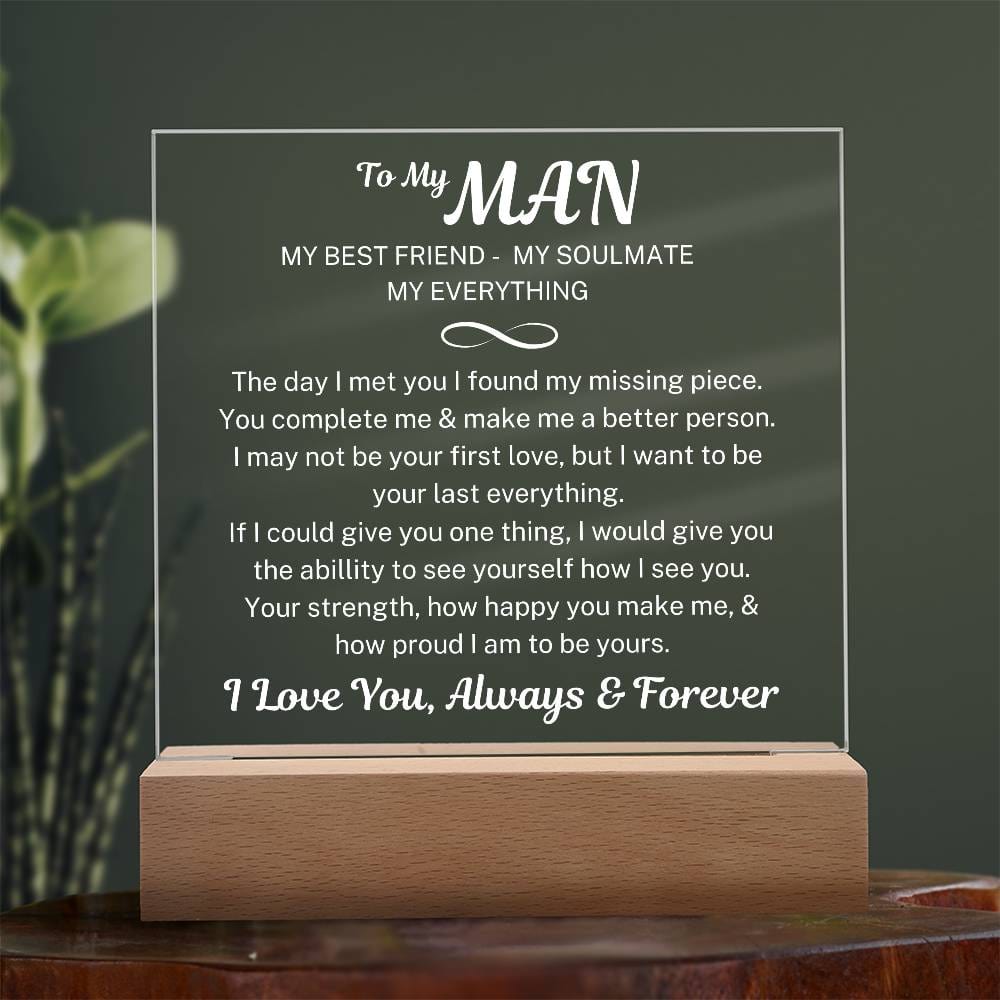 My Man "The Day I Met You" | Acrylic LED Night Light