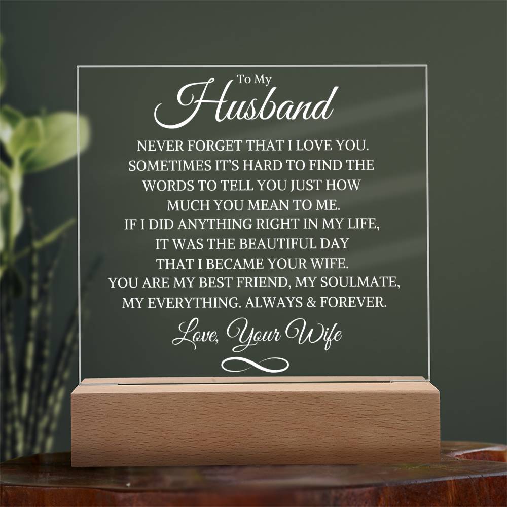 Husband "Find the Words" | Acrylic LED Night Light