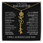 To My Daughter | Flower Name Necklace | Black - 18k Yellow Gold Finish / Standard Box / January Shoptopia Jewelry