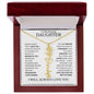 Daughter | Flower Name Necklace | WB - 18k Yellow Gold Finish / Luxury Mahogany Box with LED Light / February Shoptopia Jewelry