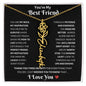 You're My Best Friend | Flower Name Necklace - 18k Yellow Gold Finish / Standard Box / March Shoptopia Jewelry