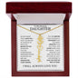 Daughter | Flower Name Necklace | WB - 18k Yellow Gold Finish / Luxury Mahogany Box with LED Light / March Shoptopia Jewelry