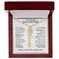 Daughter | Flower Name Necklace | WB - 18k Yellow Gold Finish / Luxury Mahogany Box with LED Light / April Shoptopia Jewelry