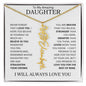 Daughter | Flower Name Necklace | WB - 18k Yellow Gold Finish / Standard Black & White Box / May Shoptopia Jewelry