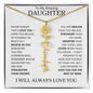 Daughter | Flower Name Necklace | WB - 18k Yellow Gold Finish / Standard Black & White Box / July Shoptopia Jewelry