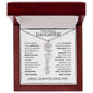 Daughter | Flower Name Necklace | WB - Polished Stainless Steel / Luxury Mahogany Box with LED Light / July Shoptopia Jewelry
