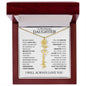 Daughter | Flower Name Necklace | WB - 18k Yellow Gold Finish / Luxury Mahogany Box with LED Light / July Shoptopia Jewelry
