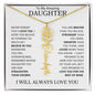 Daughter | Flower Name Necklace | WB - 18k Yellow Gold Finish / Standard Black & White Box / August Shoptopia Jewelry