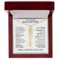 Daughter | Flower Name Necklace | WB - 18k Yellow Gold Finish / Luxury Mahogany Box with LED Light / August Shoptopia Jewelry