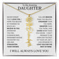 Daughter | Flower Name Necklace | WB - 18k Yellow Gold Finish / Standard Black & White Box / October Shoptopia Jewelry