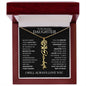 Daughter | Flower Name Necklace | BW - 18k Yellow Gold Finish / Luxury Mahogany Box with LED Light / October Shoptopia Jewelry