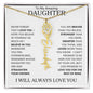Daughter | Flower Name Necklace | WB - 18k Yellow Gold Finish / Standard Black & White Box / December Shoptopia Jewelry