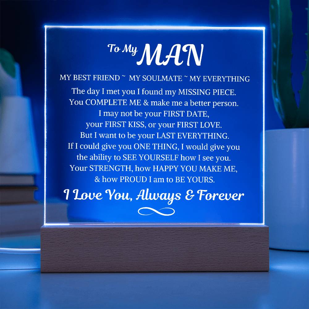 My Man "The Day I Met You" * | Acrylic LED Night Light