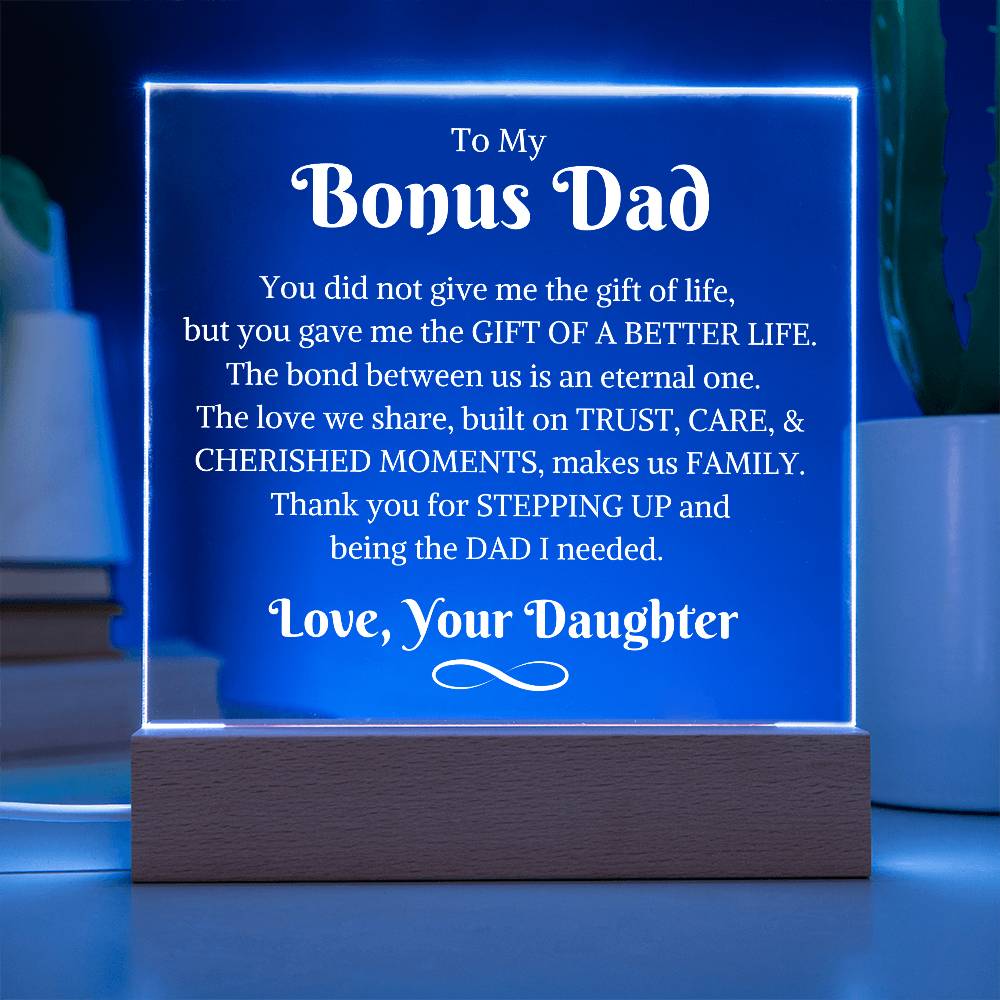 Bonus Dad Love Daughter | Acrylic LED Night Light