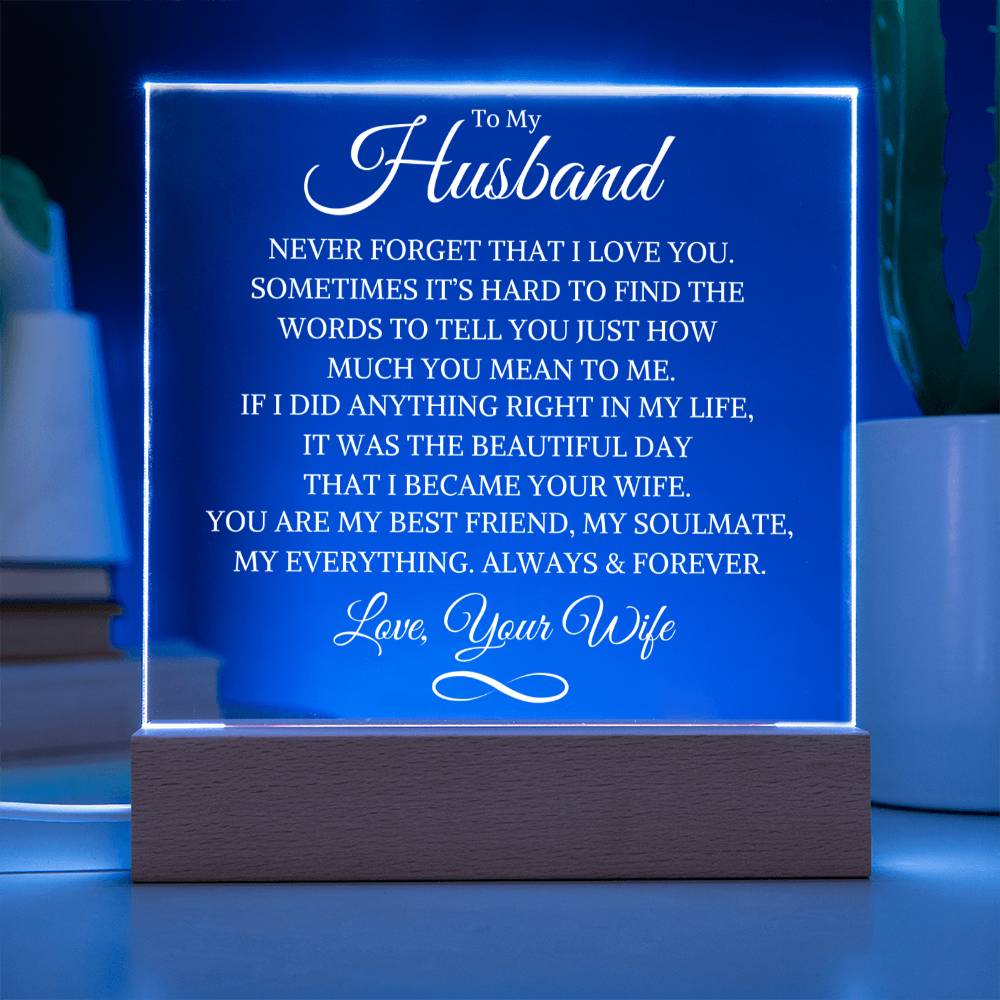 Husband "Find the Words" | Acrylic LED Night Light