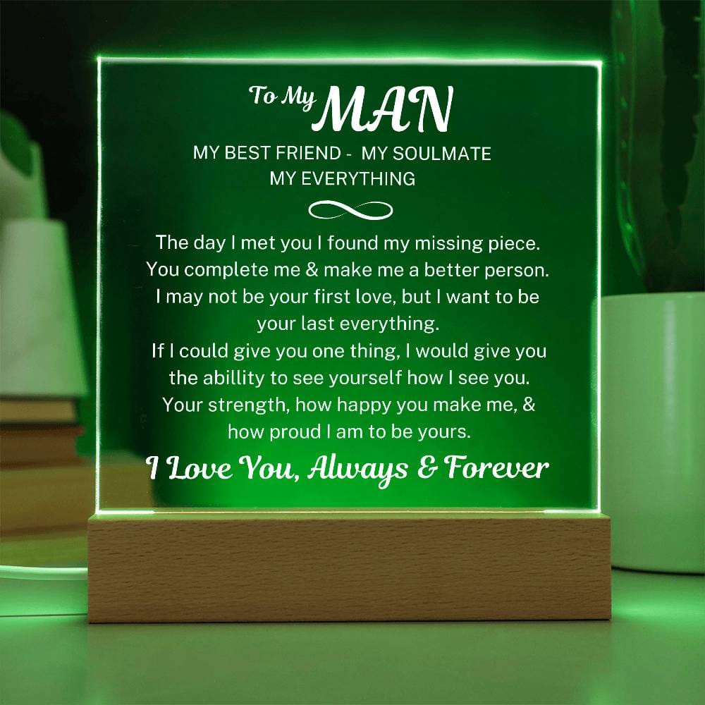 My Man "The Day I Met You" | Acrylic LED Night Light