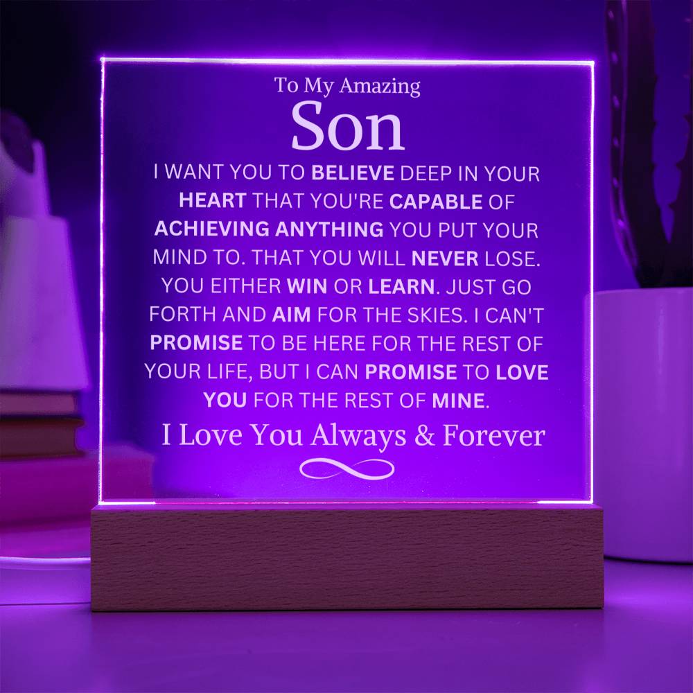 Son Love You Always and Forever | Acrylic LED Night Light