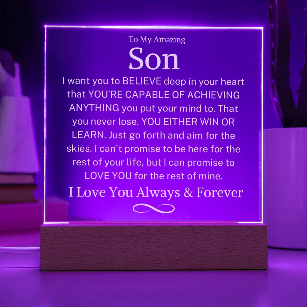 Son "Believe Deep In Your Heart" | Acrylic LED Night Light