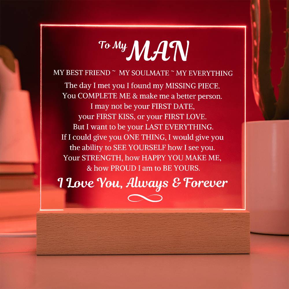 My Man "The Day I Met You" * | Acrylic LED Night Light