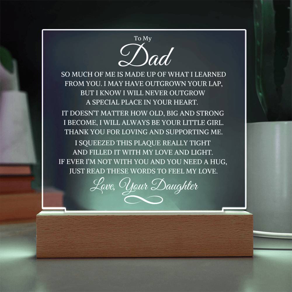 Dad Love Daughter "So Much Of Me" | Acrylic LED Night Light