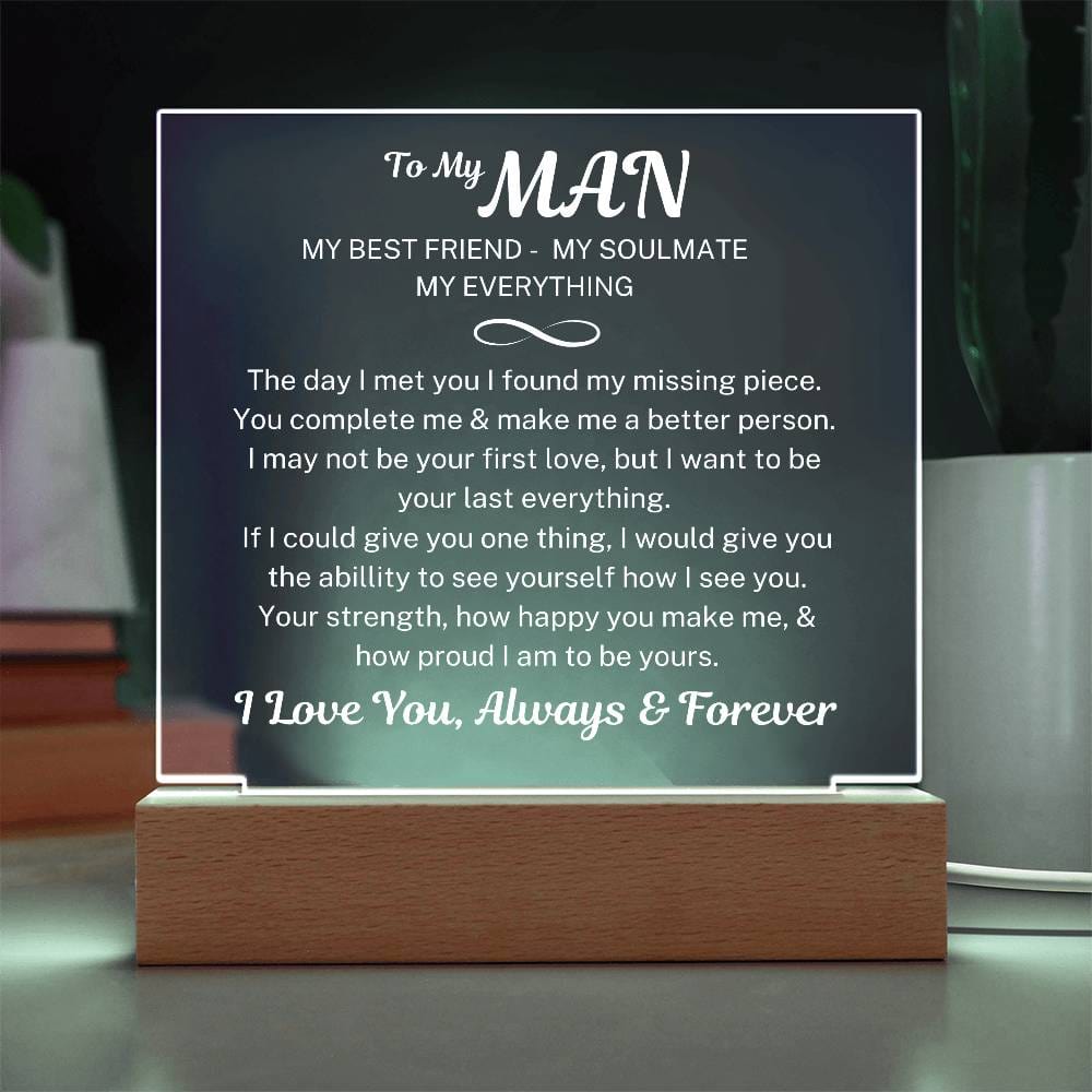 My Man "The Day I Met You" | Acrylic LED Night Light